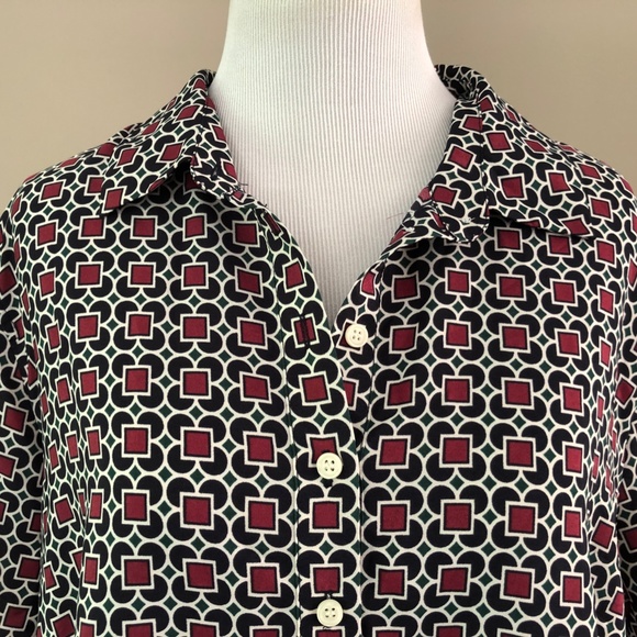 J CREW Size 16 Pullover Shift abstract Pattern - Picture 3 of 8